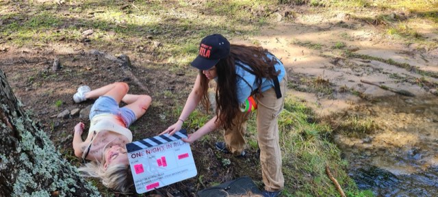 Behind the scenes on the set of One Night in Rila