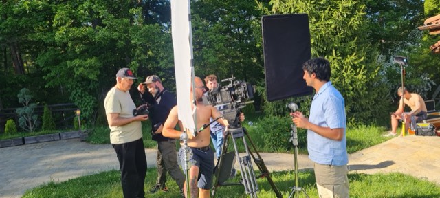 Behind the scenes on the set of One Night in Rila